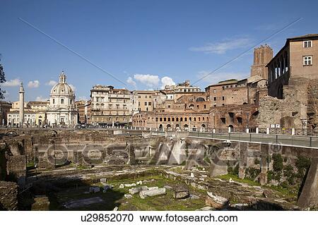 Stock Image - Ancient ruins in Rome. Fotosearch