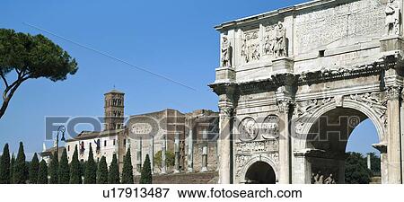 Stock Photo - Arch of Constantine in Rome. Fotosearch