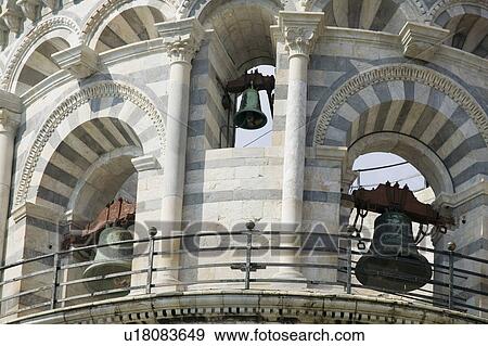 Close up of church bells in archways View Large Photo Image Stock Photo - Close up of church bells in archways. Fotosearch