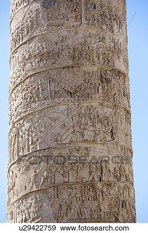 Stock Photo - Close up of Colonna Traiana in Rome. Fotosearch
