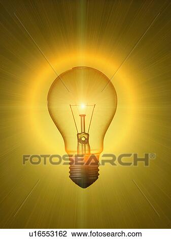 Close up of glowing light bulb View Large Photo Image Stock Image - Close up of glowing light bulb. Fotosearch