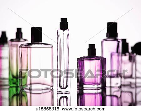 Close up of perfume bottles View Large Photo Image Stock Photography - Close up of perfume bottles. Fotosearch