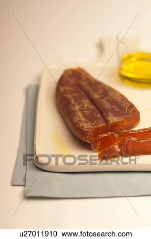 Close up of plate of Bottarga View Large Photo Image Stock Image - Close up of plate of Bottarga. Fotosearch