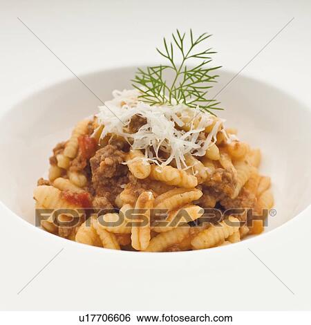 Close up of plate of Sardinian pasta View Large Photo Image Stock Photograph - Close up of plate of Sardinian pasta. Fotosearch