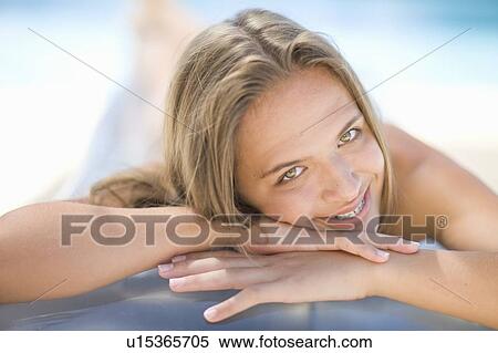 Stock Photography - Close up of teenage girl in braces. Fotosearch