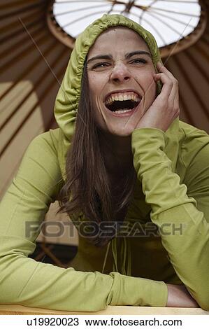 Close up of womans smiling face View Large Photo Image Stock Image - Close up of womans smiling face. Fotosearch