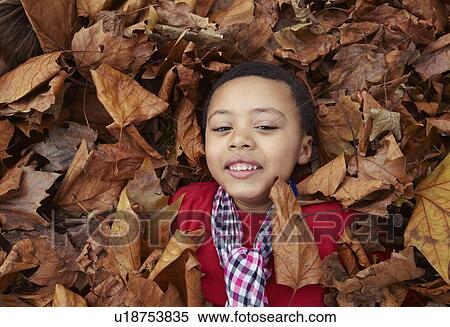 Girl playing in autumn leaves View Large Photo Image Stock Photography - Girl playing in autumn leaves. Fotosearch