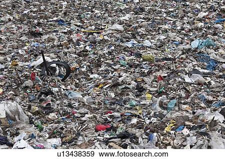 Landfill at garbage collection center View Large Photo Image Stock Photo - Landfill at garbage collection center. Fotosearch