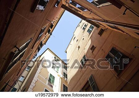 Stock Photo - Low angle view of apartment buildings. Fotosearch