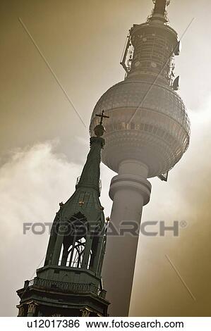 Low angle view of towers View Large Photo Image Stock Photograph - Low angle view of towers. Fotosearch