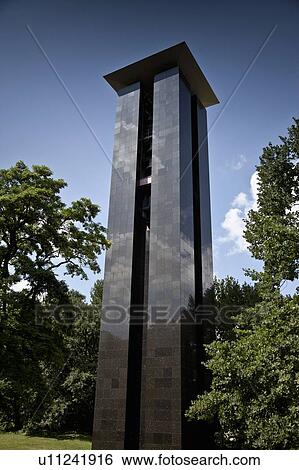 Modern tower in park View Large Photo Image Stock Photograph - Modern tower in park. Fotosearch