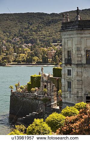 Stock Photo - Ornate house built on waterfront. Fotosearch