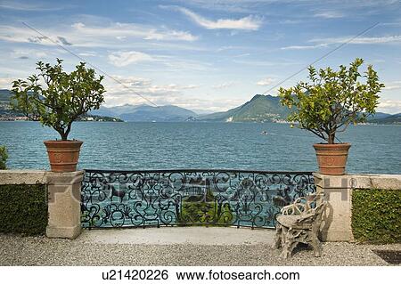 Stock Photograph - Ornate railing on waterfront. Fotosearch
