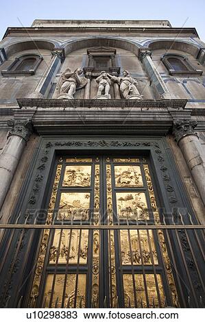Stock Image - Porta del Paradiso of Duomo cathedral. Fotosearch