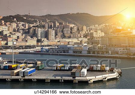 Shipping containers on urban pier View Large Photo Image Stock Photograph - Shipping containers on urban pier. Fotosearch