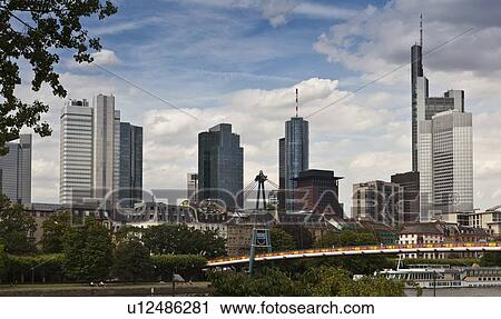 Stock Image - Skyscrapers in urban skyline. Fotosearch