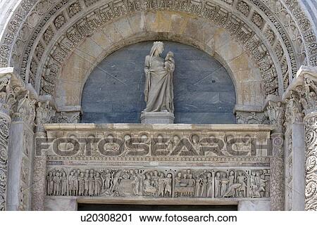 Statue and relief carvings in archway View Large Photo Image Stock Image - Statue and relief carvings in archway. Fotosearch