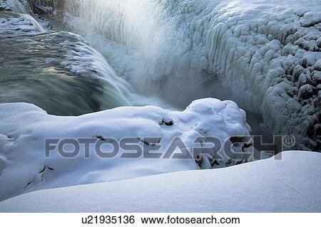Stock Photograph - Steam rising from glacial hot spring. Fotosearch