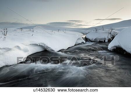 Stock Image - Time lapse view of glacial hot spring. Fotosearch