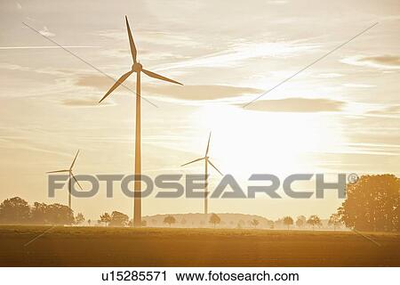 Wind turbines in rural landscape View Large Photo Image Stock Image - Wind turbines in rural landscape. Fotosearch