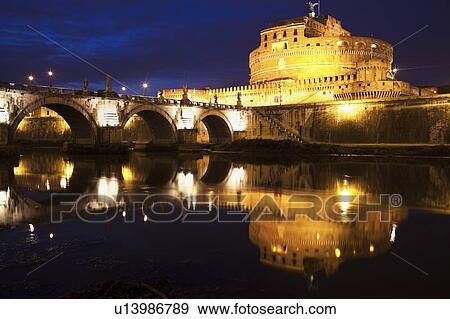 Castel Sant'Angelo and Tiber River in early morning View Large Photo Image Stock Photo - Castel Sant'Angelo and Tiber River in early morning. Fotosearch
