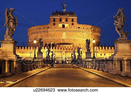 Stock Image - Castel Sant'Angelo in early morning . Fotosearch