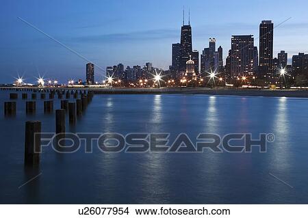 City at night as seen from north side View Large Photo Image Picture - City at night as seen from north side. Fotosearch