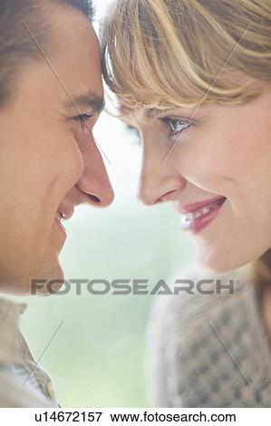 Close up of happy couple View Large Photo Image Stock Photo - Close up of happy couple. Fotosearch