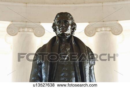 Stock Photo - Close up of statue in Jefferson Memorial. Fotosearch