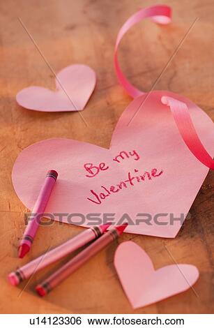 Stock Photograph - Close up of Valentine's card, studio shot. Fotosearch