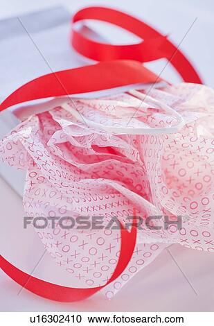 Stock Image - Close up of Valentine's Day decorations, studio shot. Fotosearch