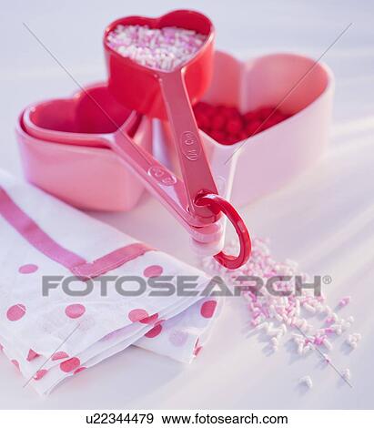 Stock Photo - Close up of Valentine's Day decorations, studio shot. Fotosearch