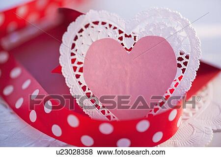 Stock Photo - Close up of Valentine's Day decorations, studio shot. Fotosearch