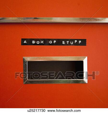 Stock Image - Close-up view of red box. Fotosearch