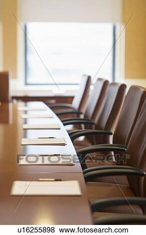 Conference table View Large Photo Image Stock Photo - Conference table. Fotosearch