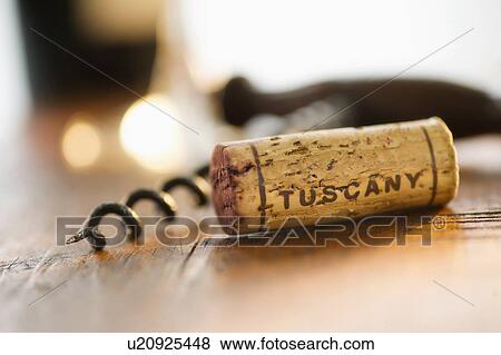 Stock Photo - Cork and corkscrew. Fotosearch