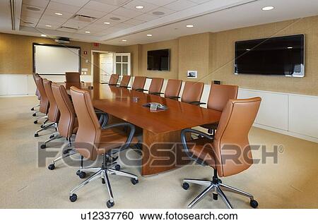 Stock Image - Empty conference room. Fotosearch