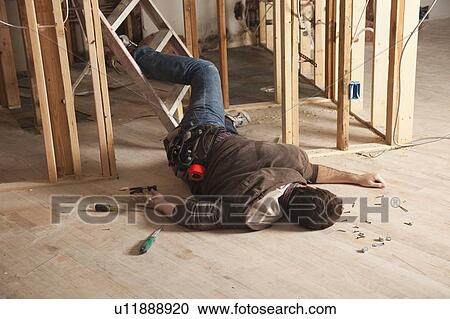 Handyman falling of ladder View Large Photo Image Stock Image - Handyman falling of ladder. Fotosearch