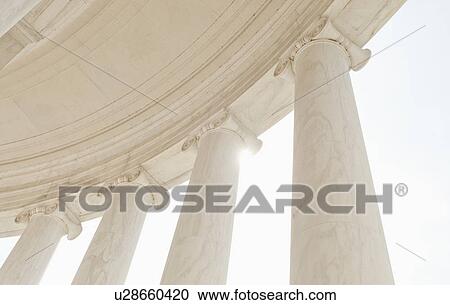 Stock Image - Jefferson Memorial, Close up of columns. Fotosearch