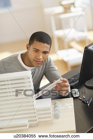 Stock Photography - Male architect in office. Fotosearch