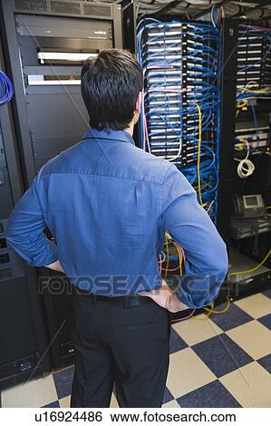Male IT support technician View Large Photo Image Stock Photograph - Male IT support technician. Fotosearch