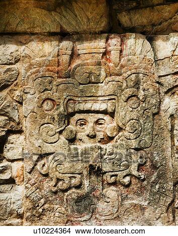 Picture - Mayan ruins, Carvings. Fotosearch