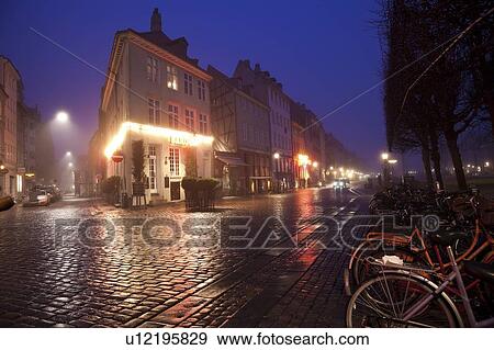 Nyhavn district on early winter morning View Large Photo Image Stock Photo - Nyhavn district on early winter morning. Fotosearch