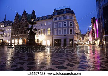 Stock Photo - Old town scene in early morning. Fotosearch
