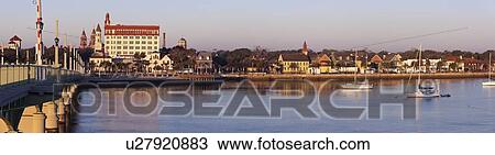 Stock Image - Panoramic view of Saint Augustine. Fotosearch