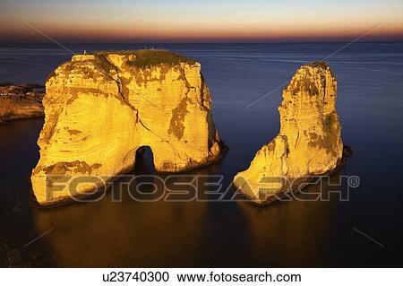 Pigeon Rocks at sunset View Large Photo Image Stock Image - Pigeon Rocks at sunset. Fotosearch