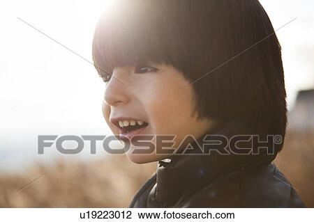 Stock Image - Portrait of boy (4-5). Fotosearch