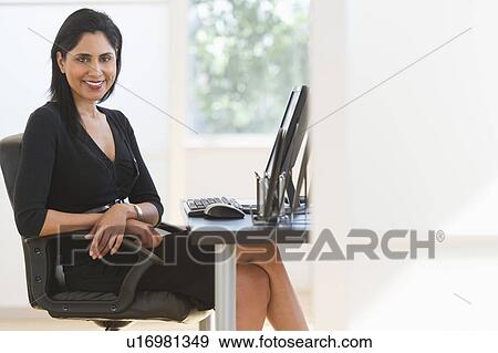 Stock Photo - Portrait of businesswoman. Fotosearch