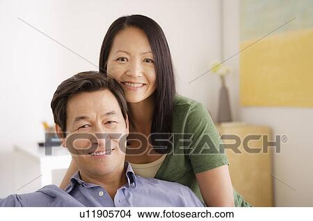 Picture - Portrait of couple smiling. Fotosearch