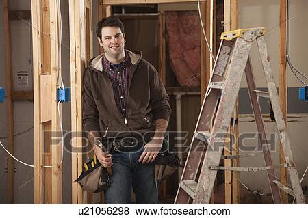Portrait of handyman View Large Photo Image Stock Photo - Portrait of handyman. Fotosearch